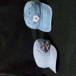 Embroidered Denim Caps